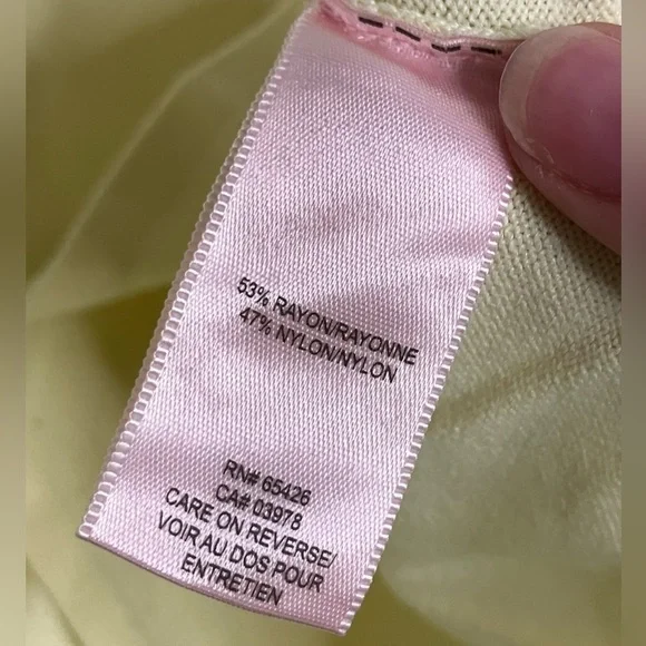 Fairy Butterfly Knit Lightweight Sweater XL Coquette Feminine Y2K Butter Yellow - Picture 4 of 5